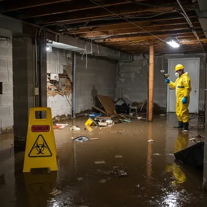 Flooded Basement Electrical Hazard in Prudhoe Bay, AK Property